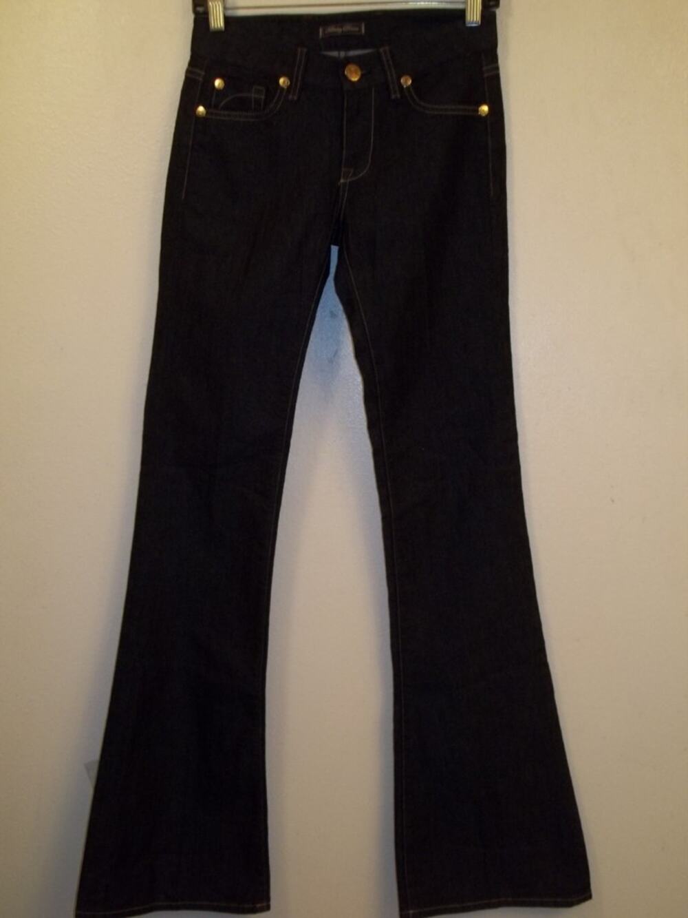 Fidelity Viper Rinse Blue Denim SKIP Low Waist Flare Leg Jeans 26 NWT